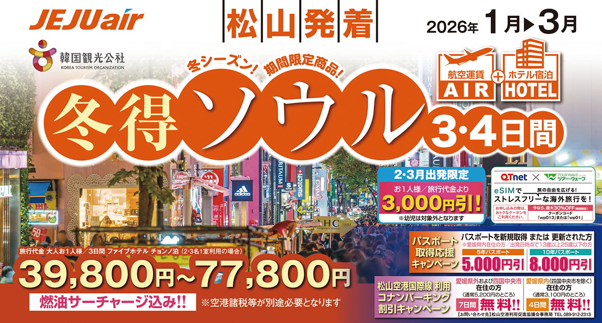 ☆松山空港発着☆ソウル