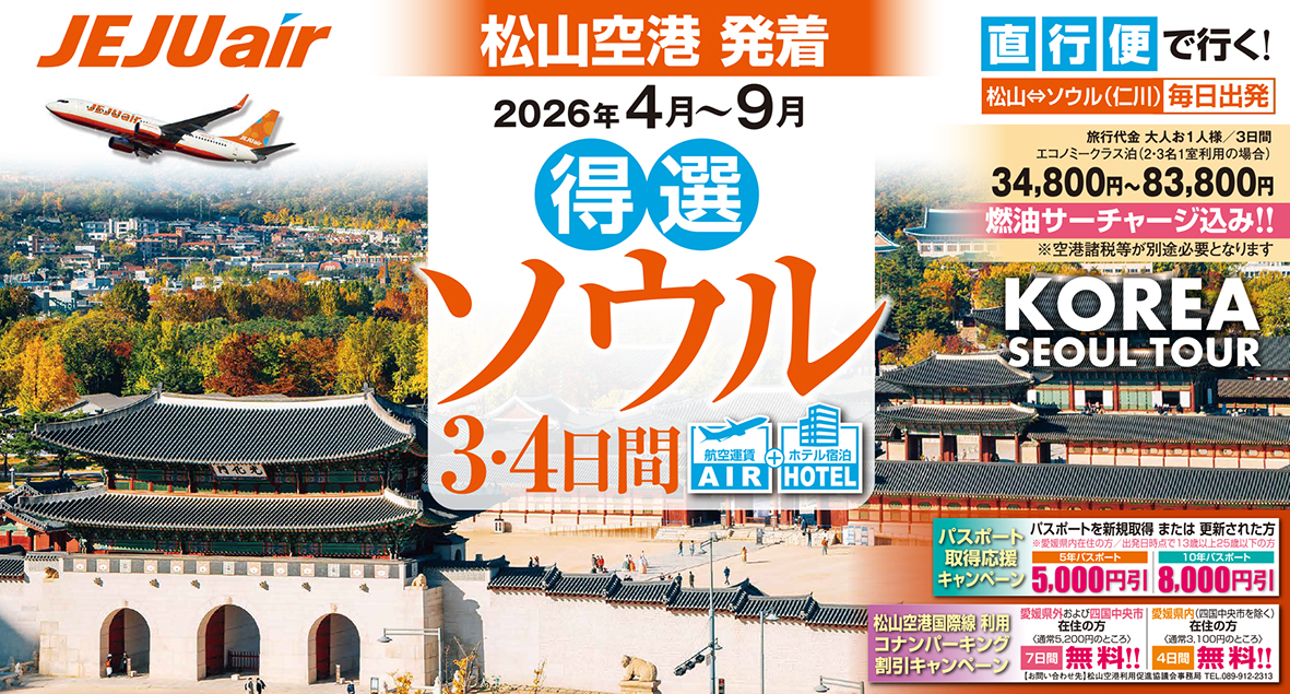 ☆松山空港発着☆ソウル