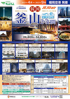 福岡空港発着 
釜山
２日間
